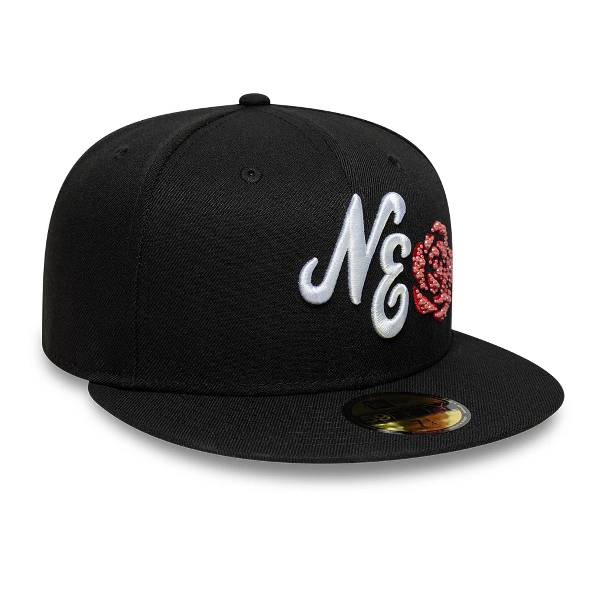 New Era Faux Pearl Icon Black 59FIFTY Fitted Cap