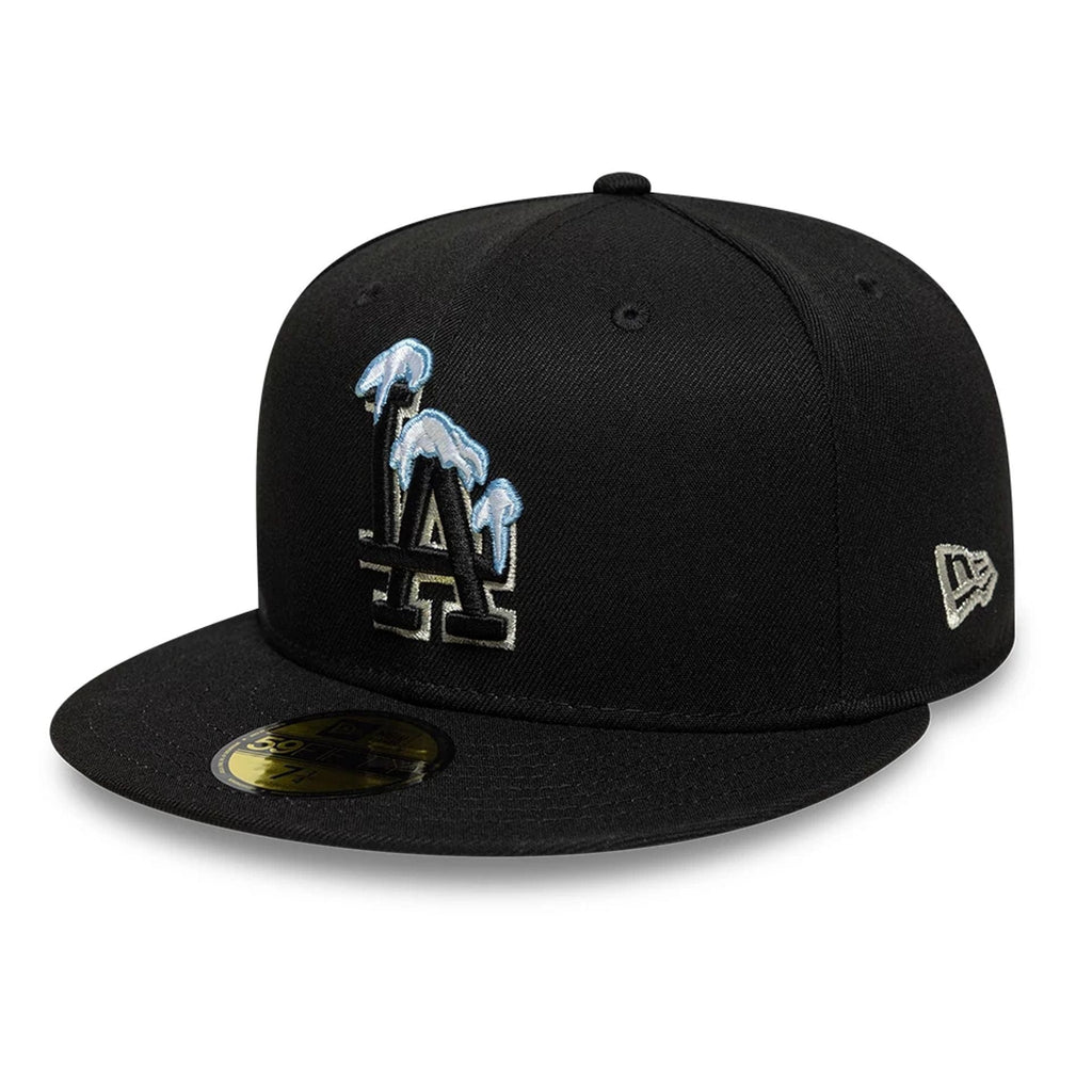 LA Dodgers MLB Snow Icon Black 59FIFTY Fitted Cap