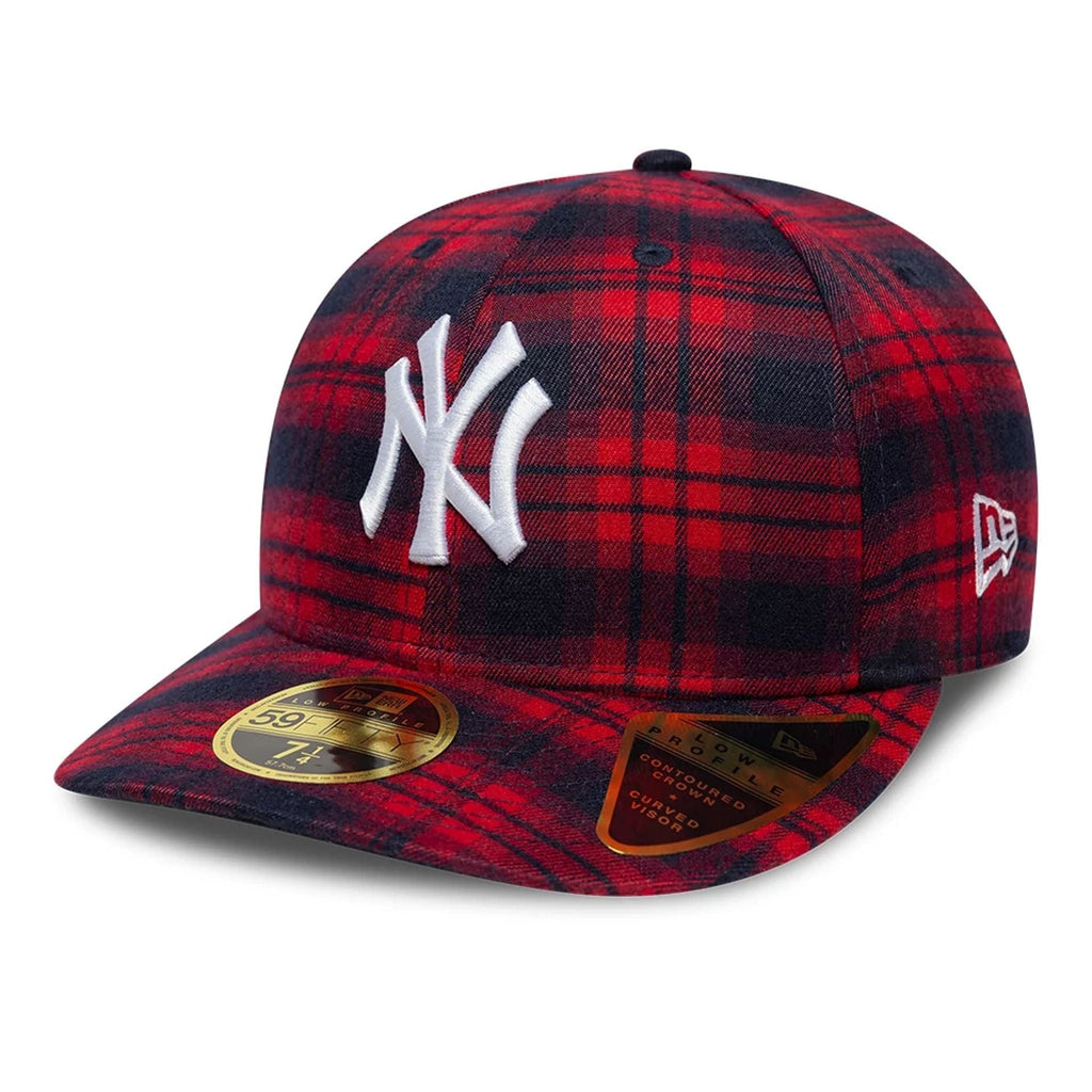 New York Yankees MLB Check Red Low Profile 59FIFTY Fitted Cap