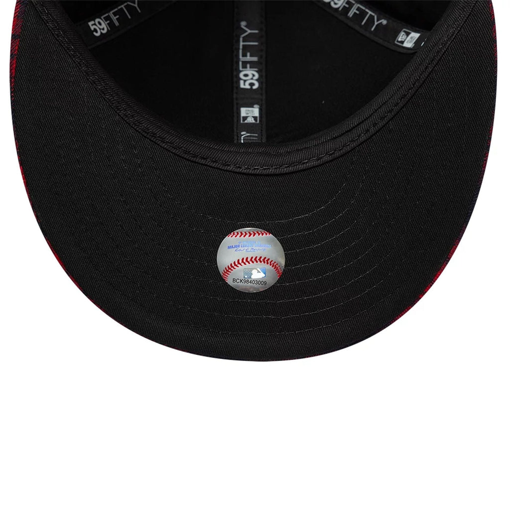New York Yankees MLB Check Red Low Profile 59FIFTY Fitted Cap