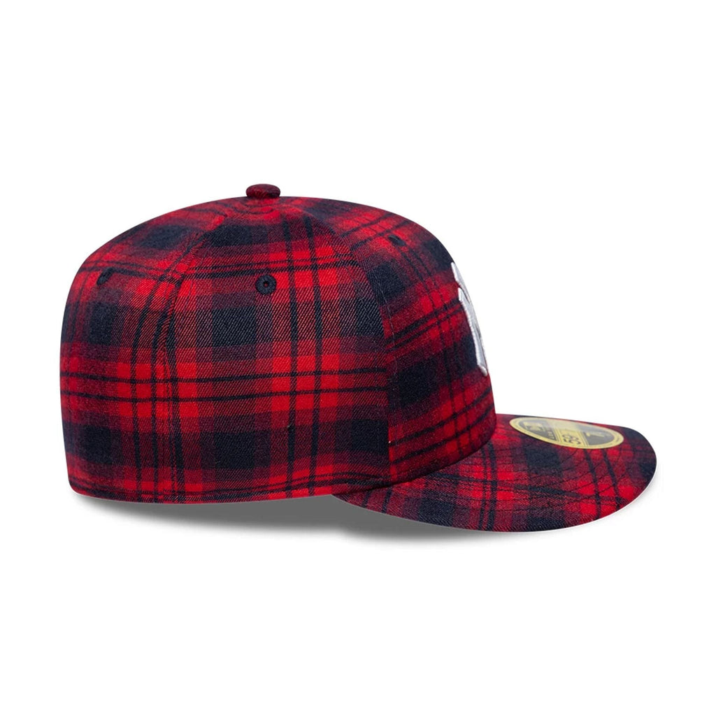 New York Yankees MLB Check Red Low Profile 59FIFTY Fitted Cap