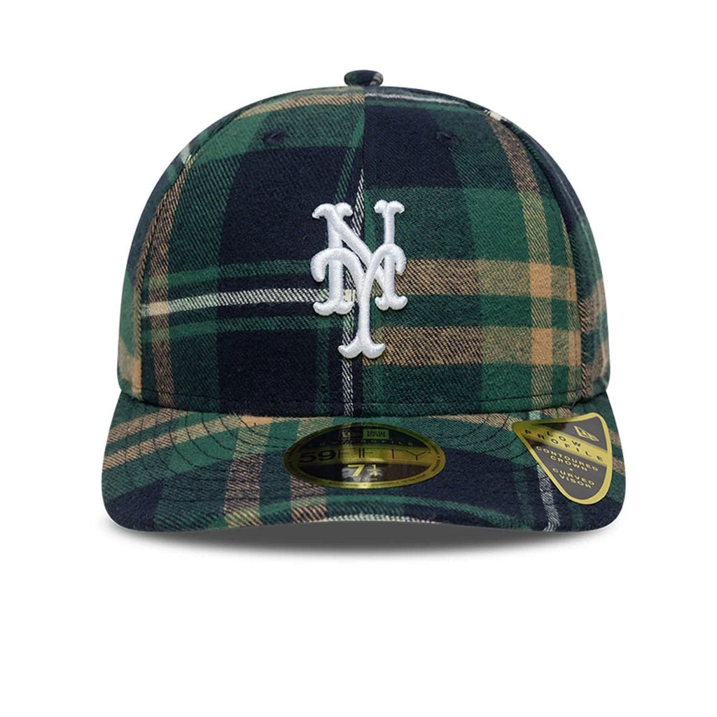 New York Mets MLB Check Dark Green Low Profile 59FIFTY Fitted Cap