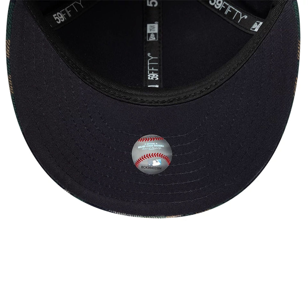 New York Mets MLB Check Dark Green Low Profile 59FIFTY Fitted Cap