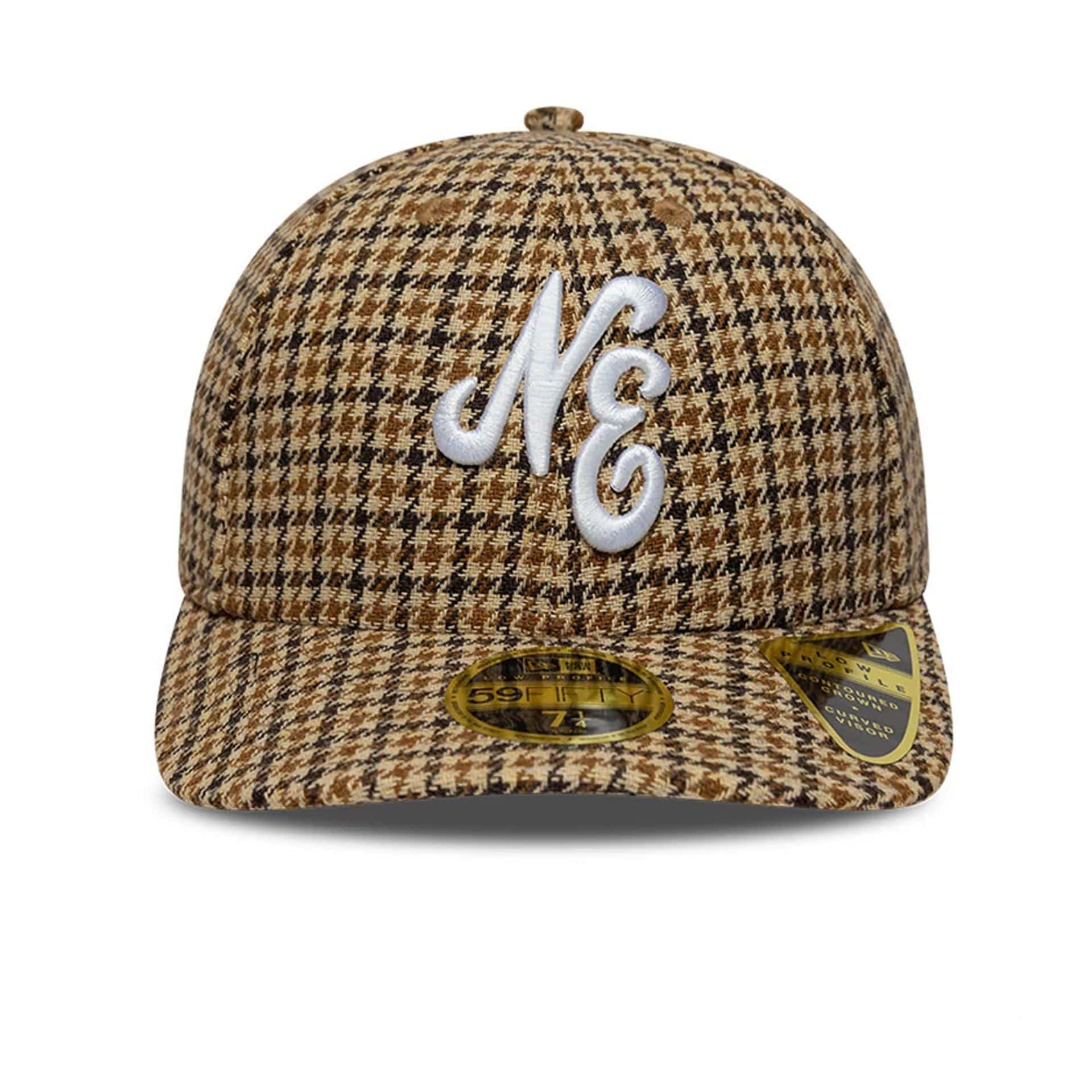 New Era Houndstooth Dark Brown Low Profile 59FIFTY Fitted Cap