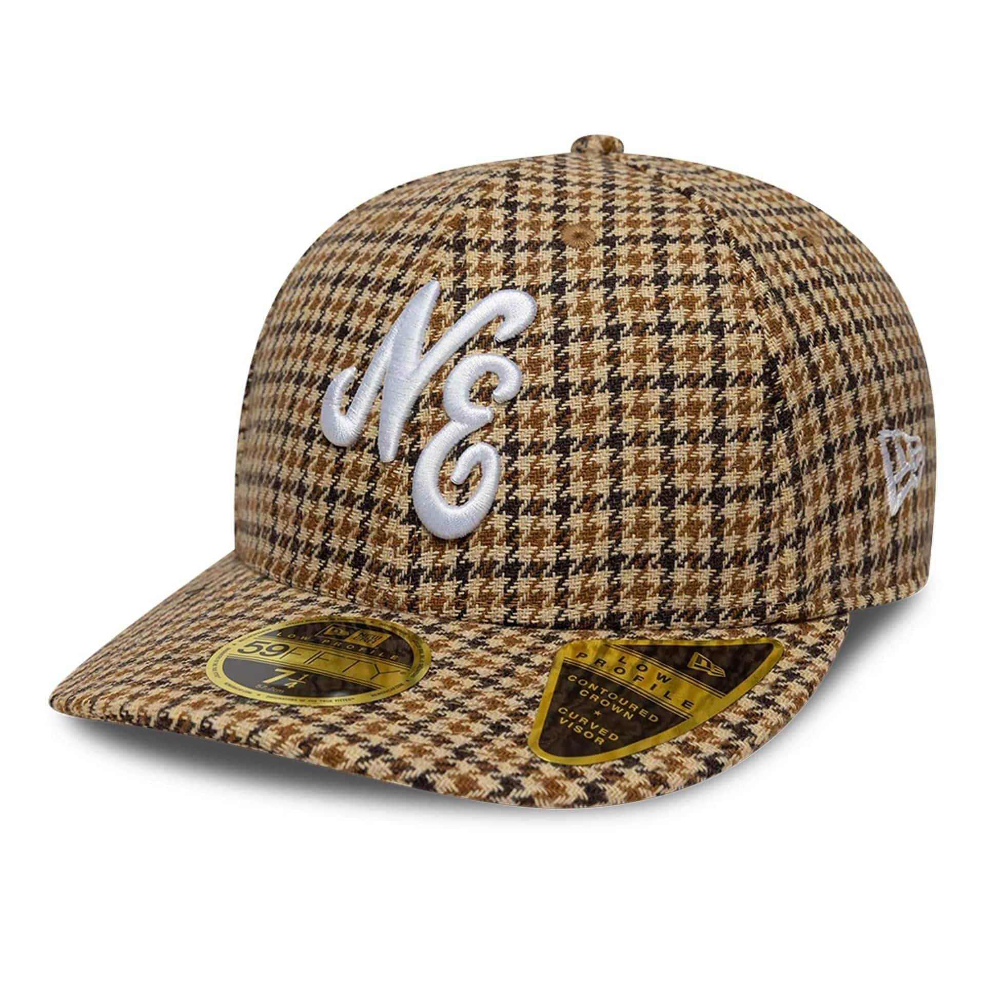 New Era Houndstooth Dark Brown Low Profile 59FIFTY Fitted Cap