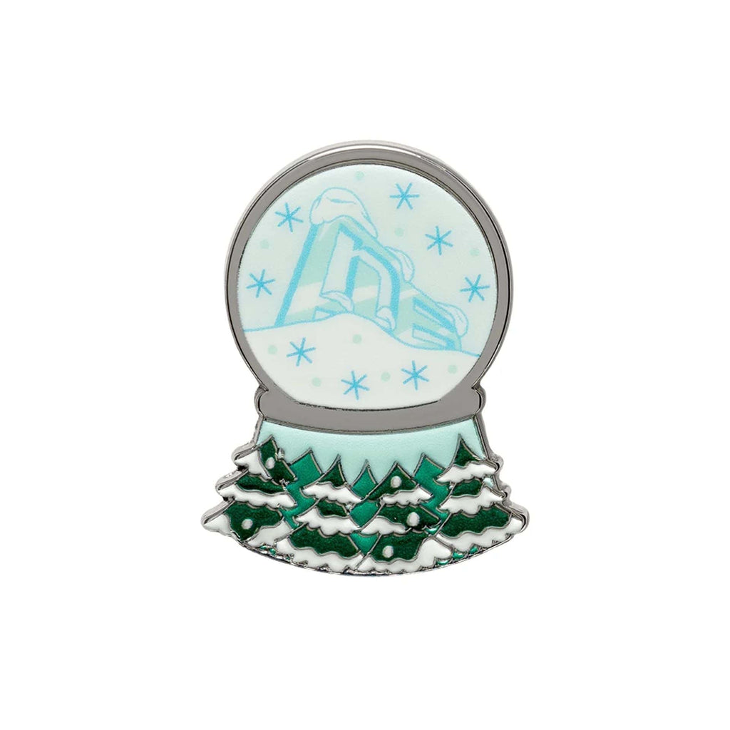New Era Snow Globe Silver Pin Badge
