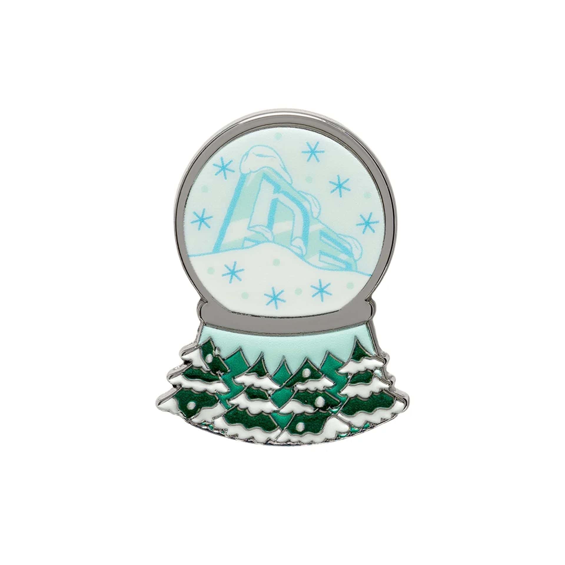 New Era Snow Globe Silver Pin Badge