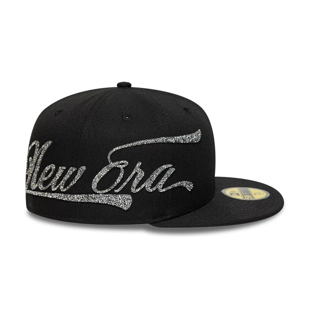 New Era Script Black 59FIFTY Fitted Cap