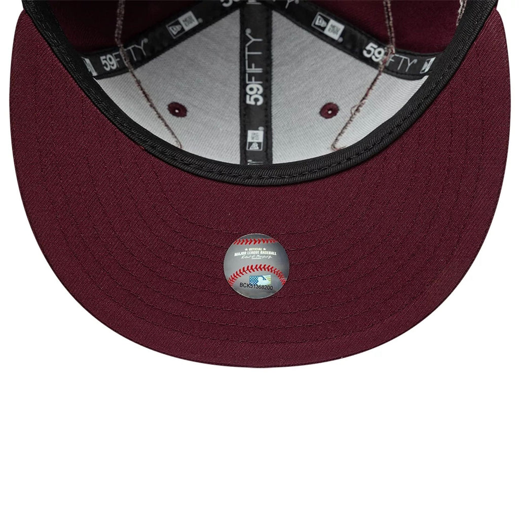 LA Dodgers MLB Beaded Wings Dark Red 59FIFTY Fitted Cap