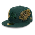 New York Yankees MLB Beaded Wings Dark Green 59FIFTY Fitted Cap