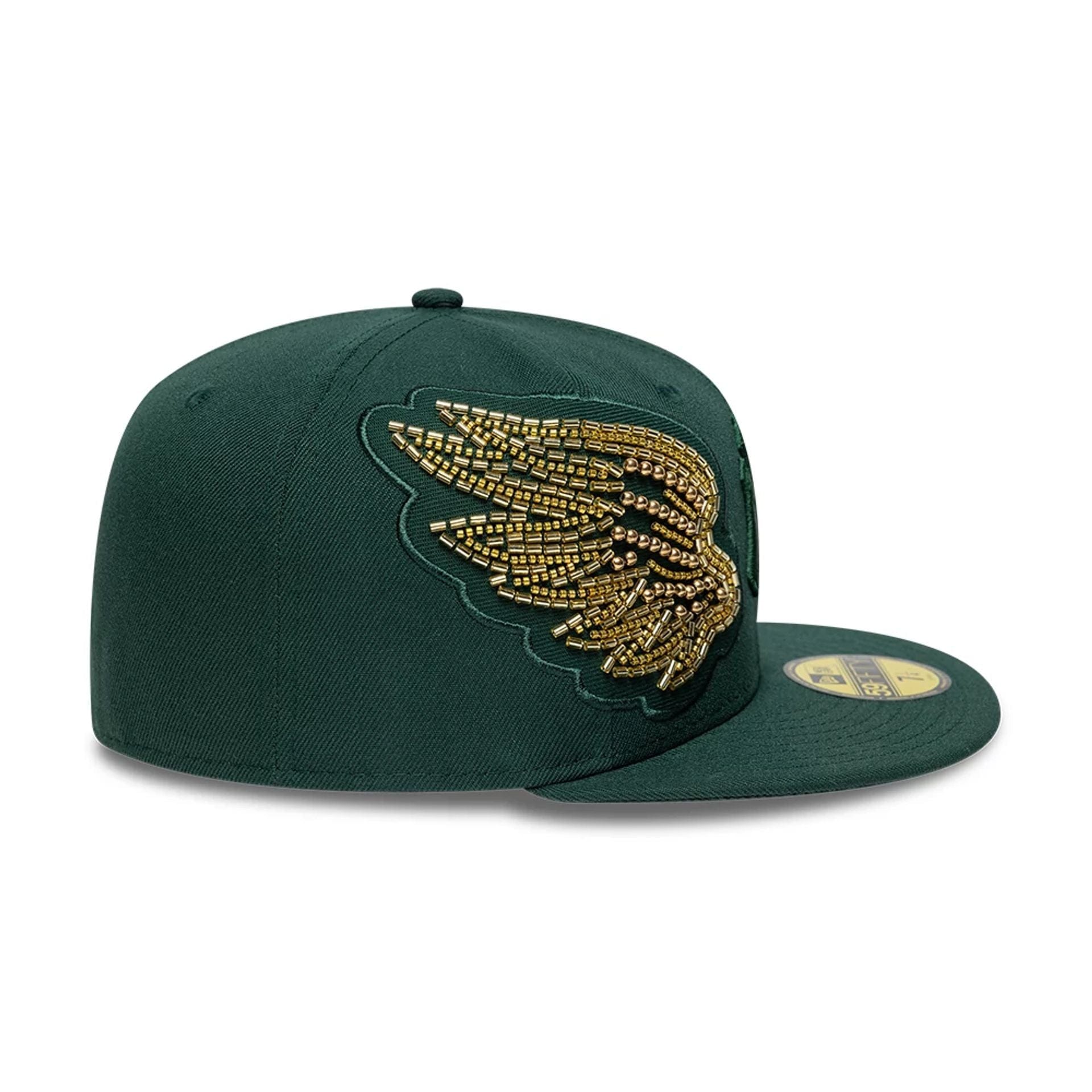 New York Yankees MLB Beaded Wings Dark Green 59FIFTY Fitted Cap