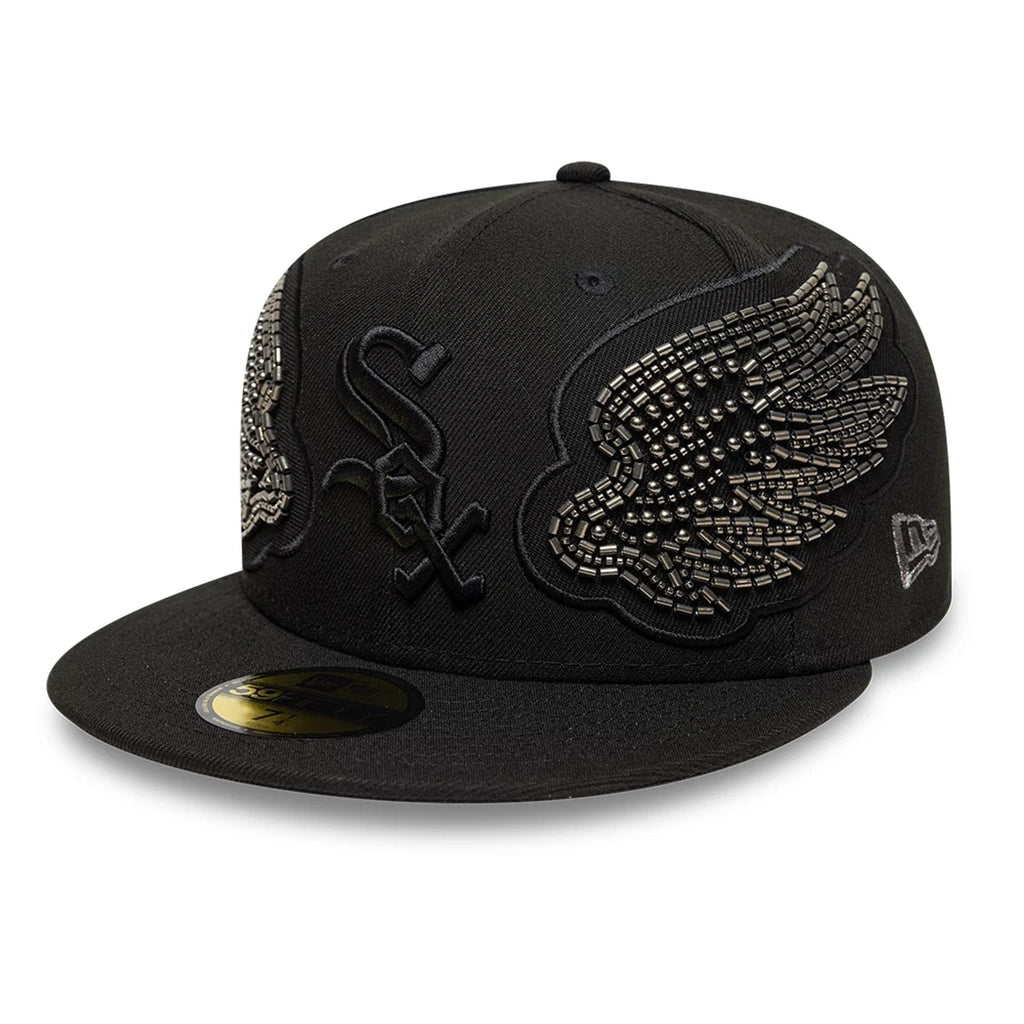Chicago White Sox MLB Beaded Wings Black 59FIFTY Fitted Cap