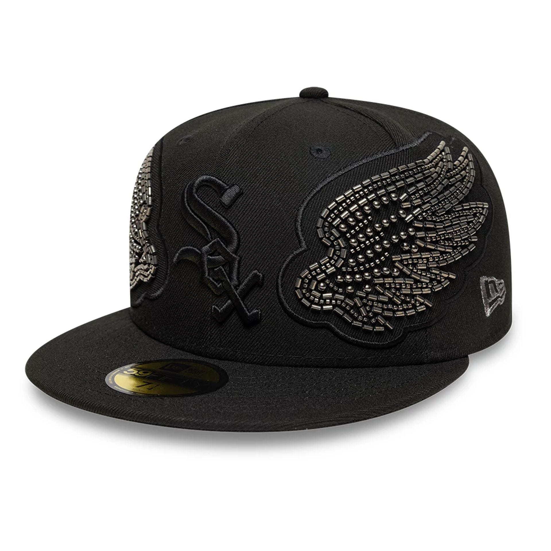 Chicago White Sox MLB Beaded Wings Black 59FIFTY Fitted Cap