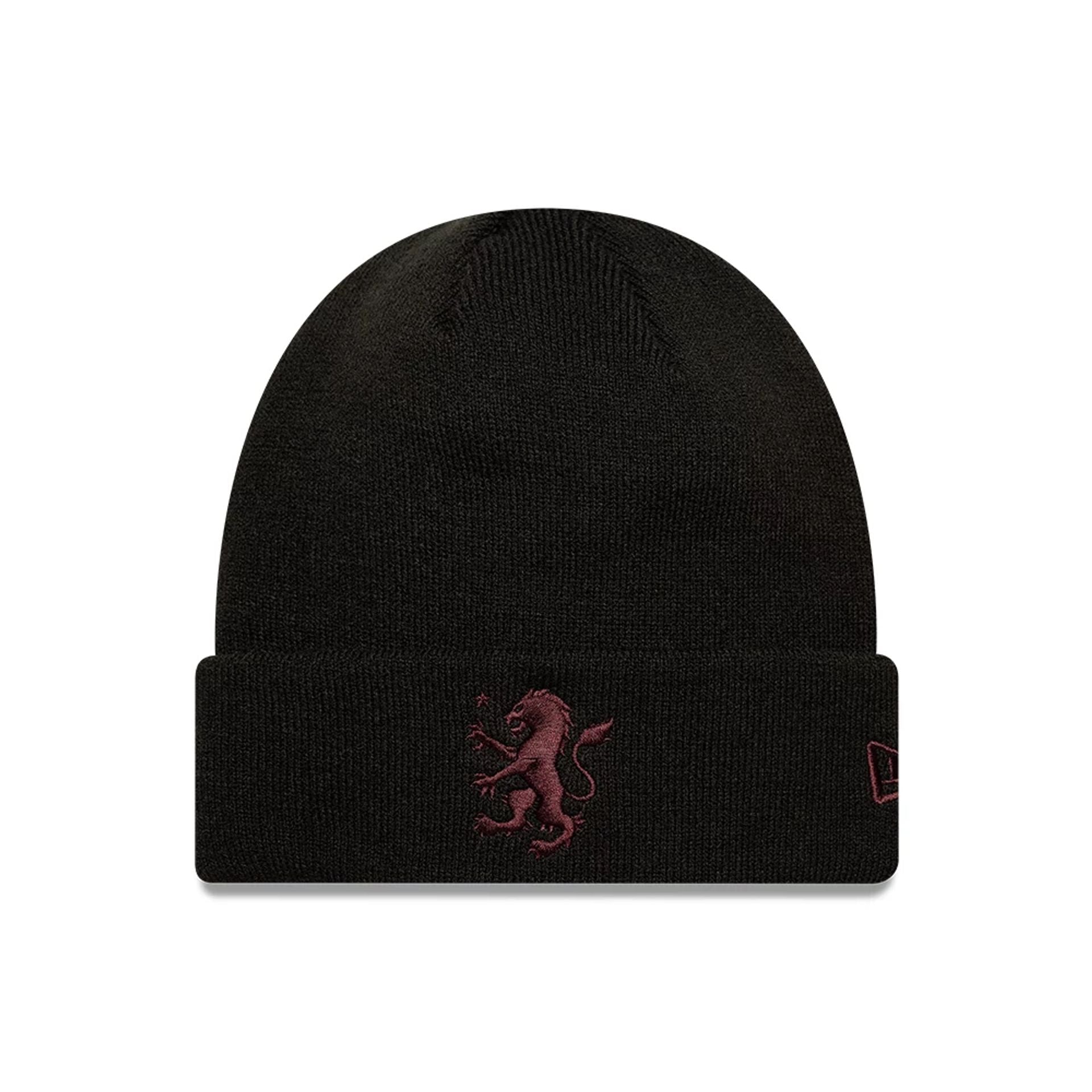 Aston Villa FC Core Black Cuff knit Beanie Hat