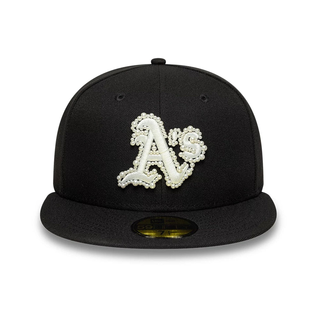 Oakland Athletics MLB Faux Pearl Black 59FIFTY Fitted Cap