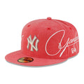 New York Yankees MLB Script Wash Red 59FIFTY Fitted Cap