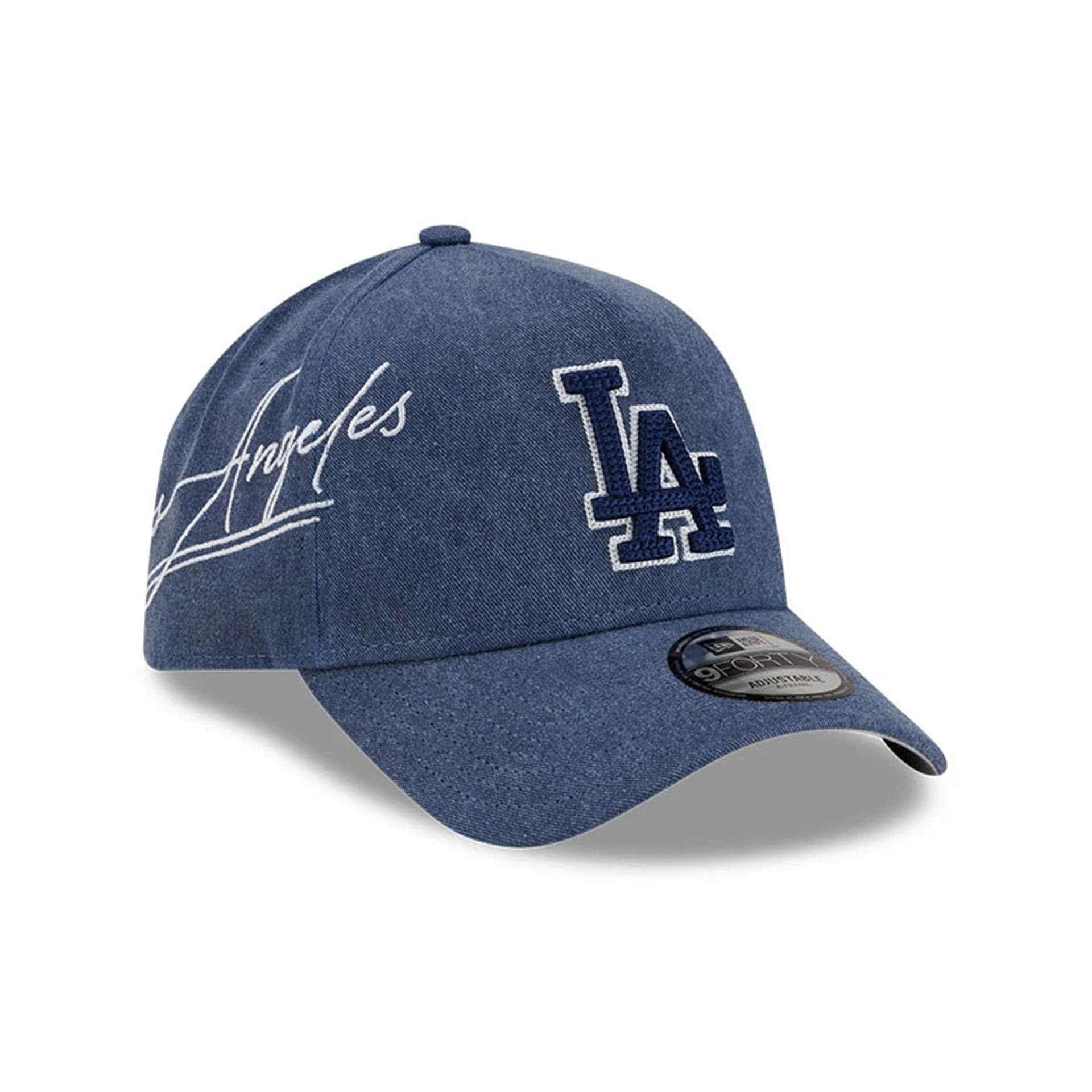 LA Dodgers MLB Script Wash Navy 9FORTY A-Frame Cap