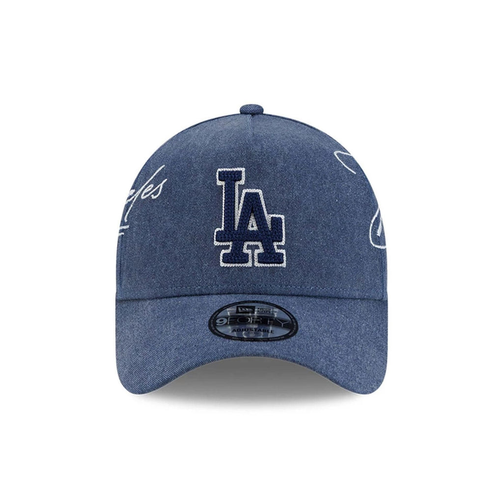 LA Dodgers MLB Script Wash Navy 9FORTY A-Frame Cap