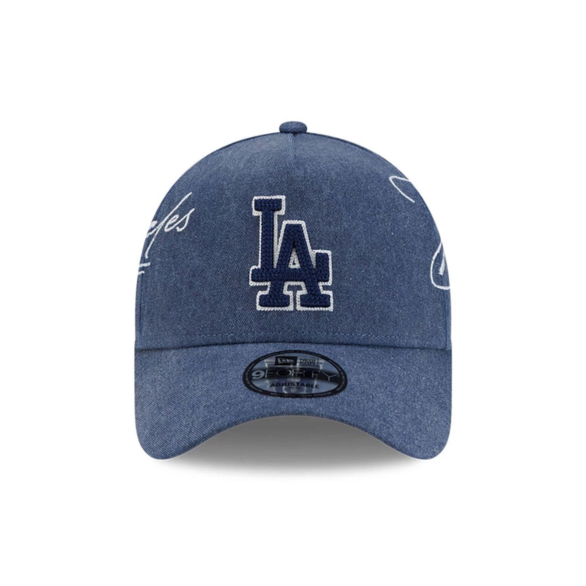 LA Dodgers MLB Script Wash Navy 9FORTY A-Frame Cap