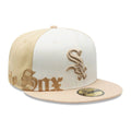 Chicago White Sox MLB Gothic Script Light Beige 59FIFTY Fitted Cap
