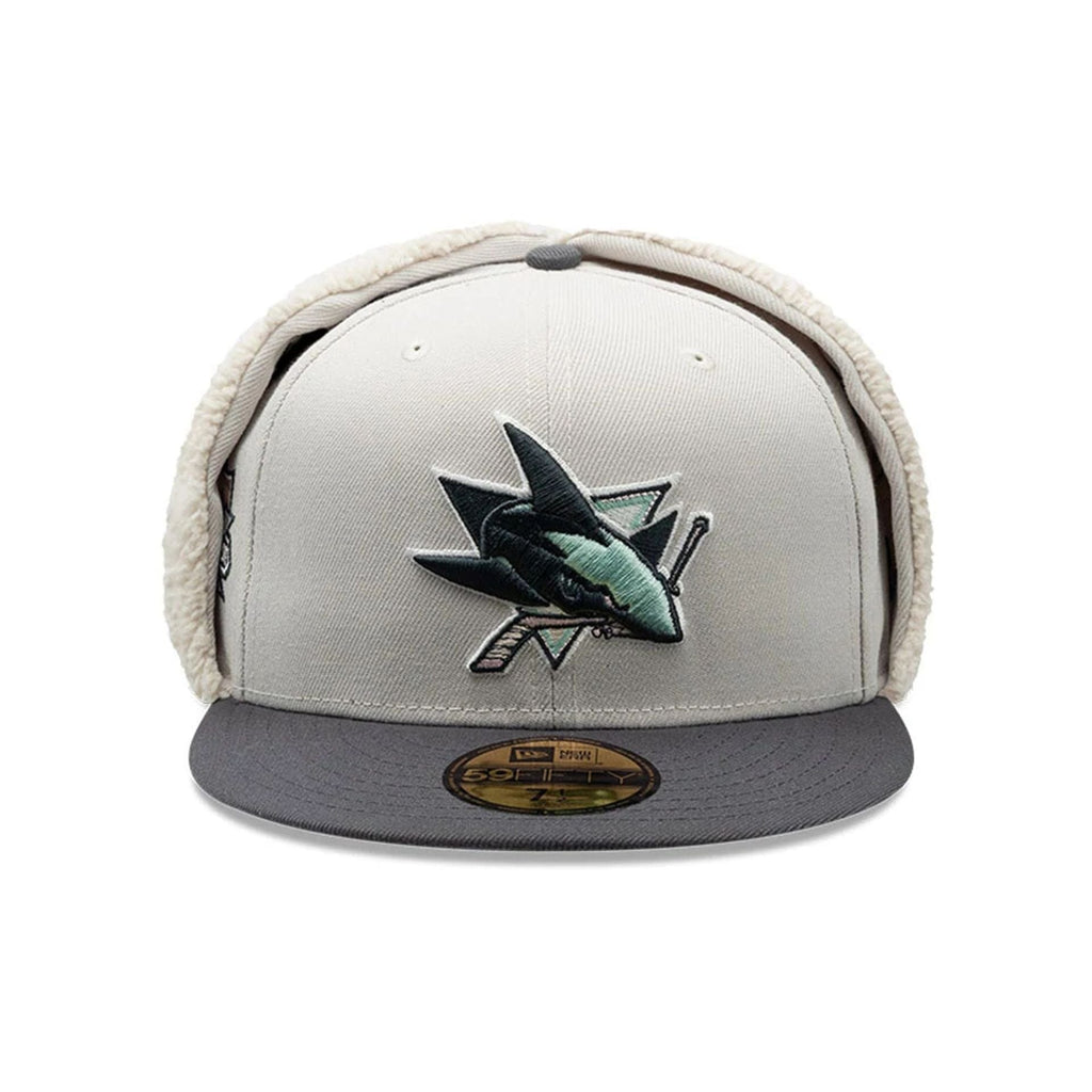 San Jose Sharks NHL Patch Light Beige Dogear 59FIFTY Fitted Cap