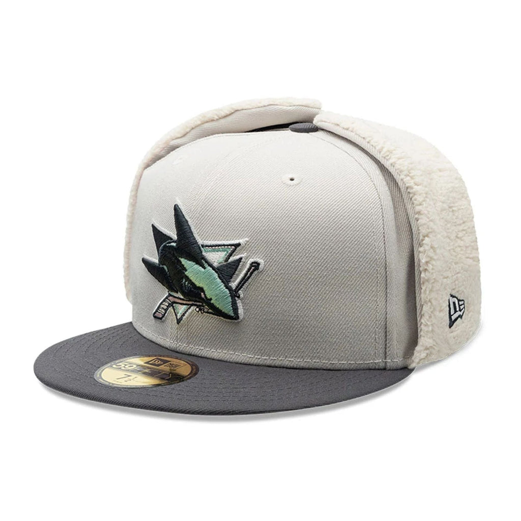 San Jose Sharks NHL Patch Light Beige Dogear 59FIFTY Fitted Cap