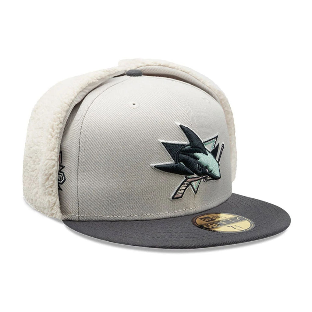 San Jose Sharks NHL Patch Light Beige Dogear 59FIFTY Fitted Cap