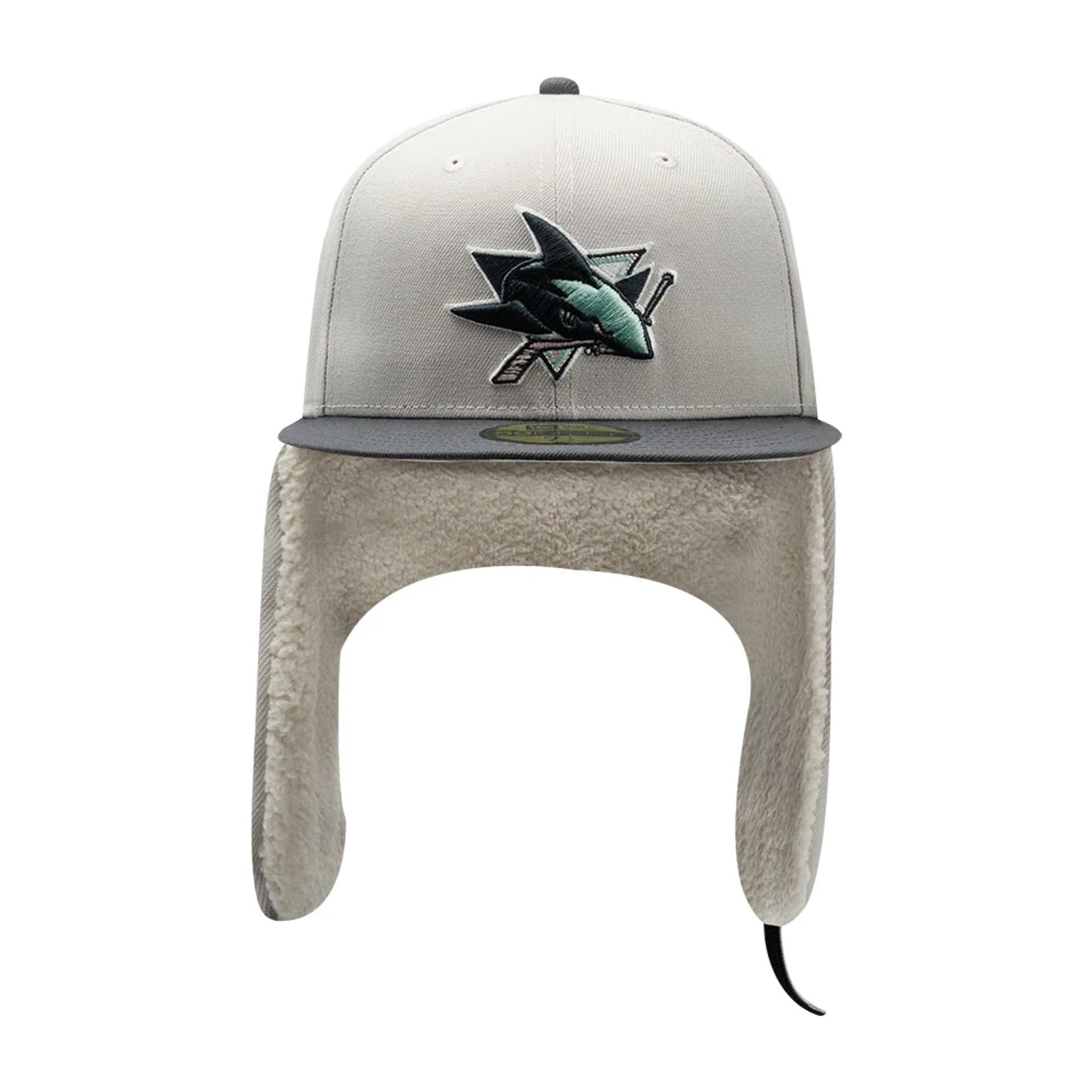San Jose Sharks NHL Patch Light Beige Dogear 59FIFTY Fitted Cap