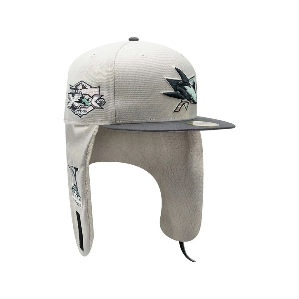 San Jose Sharks NHL Patch Light Beige Dogear 59FIFTY Fitted Cap