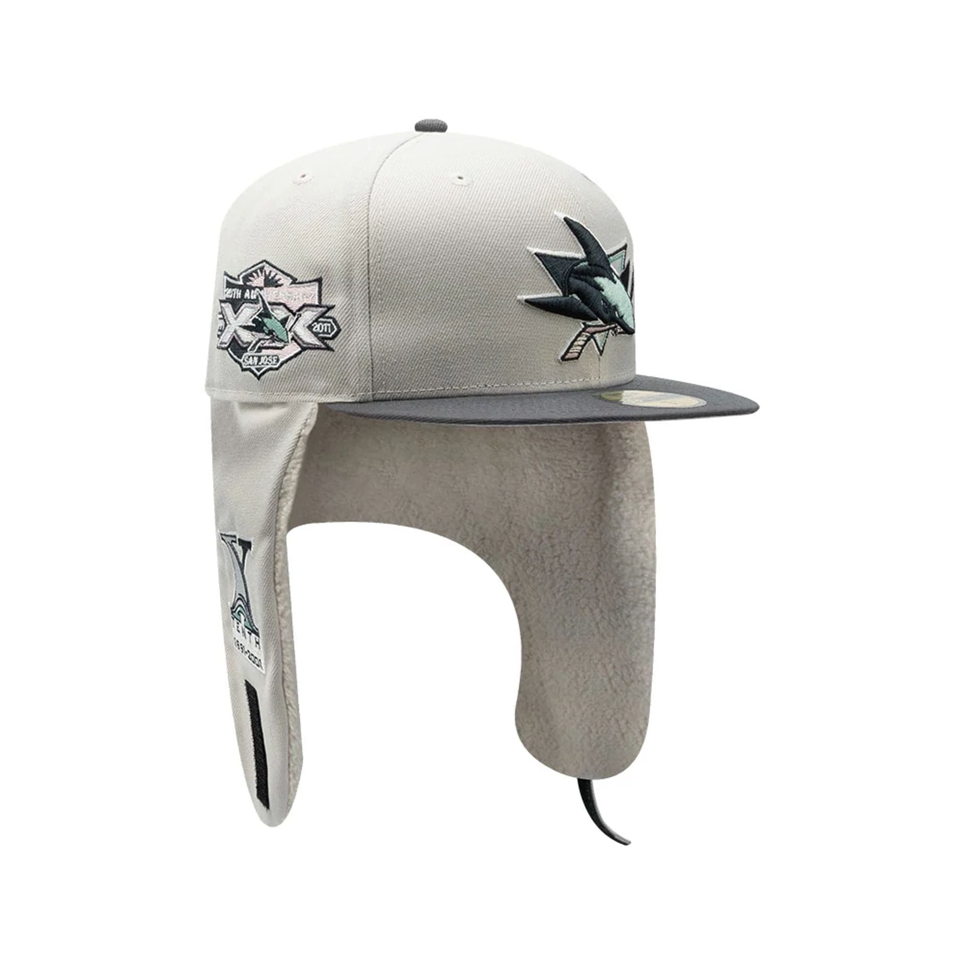 San Jose Sharks NHL Patch Light Beige Dogear 59FIFTY Fitted Cap