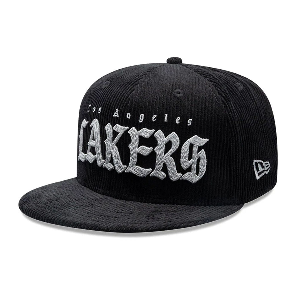 LA Lakers NBA Old English Black 9FIFTY Snapback Cap