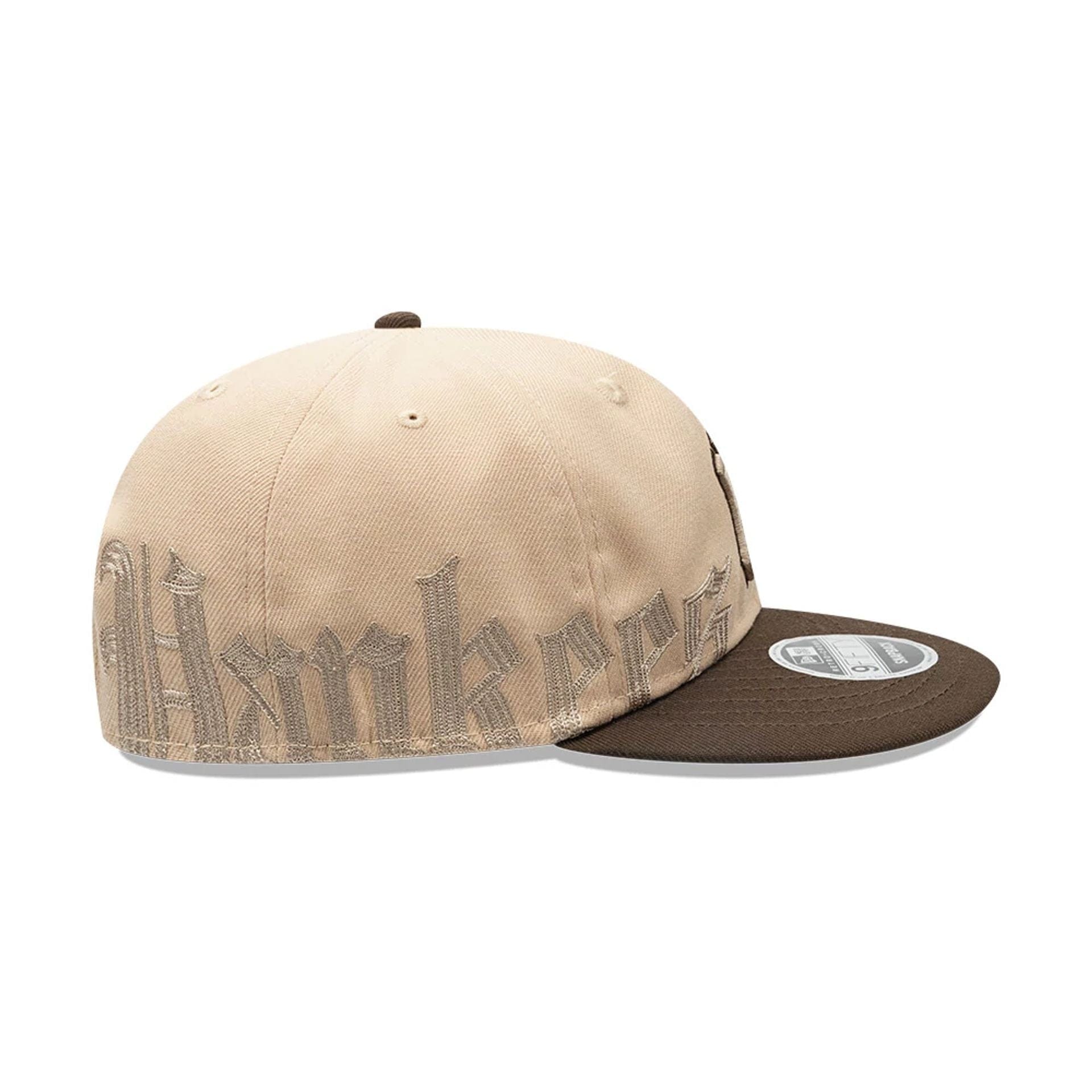 New York Yankees MLB Gothic Script Beige Retro Crown 9FIFTY Cap