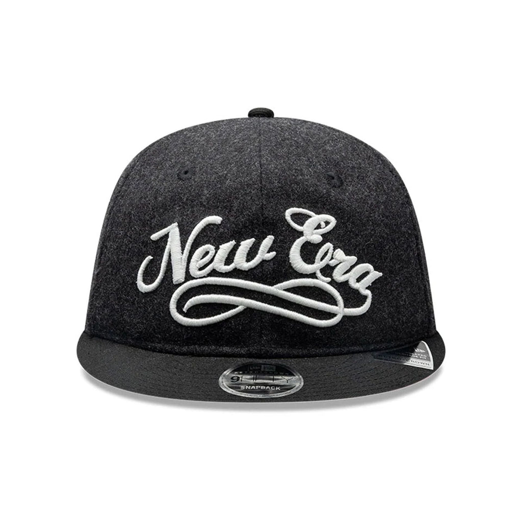 New Era Melton Wool Black Retro Crown 9FIFTY Cap