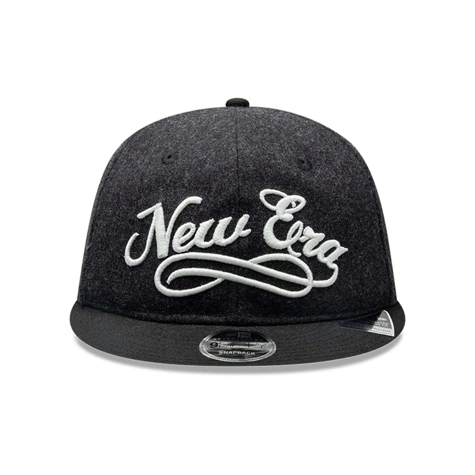New Era Melton Wool Black Retro Crown 9FIFTY Cap
