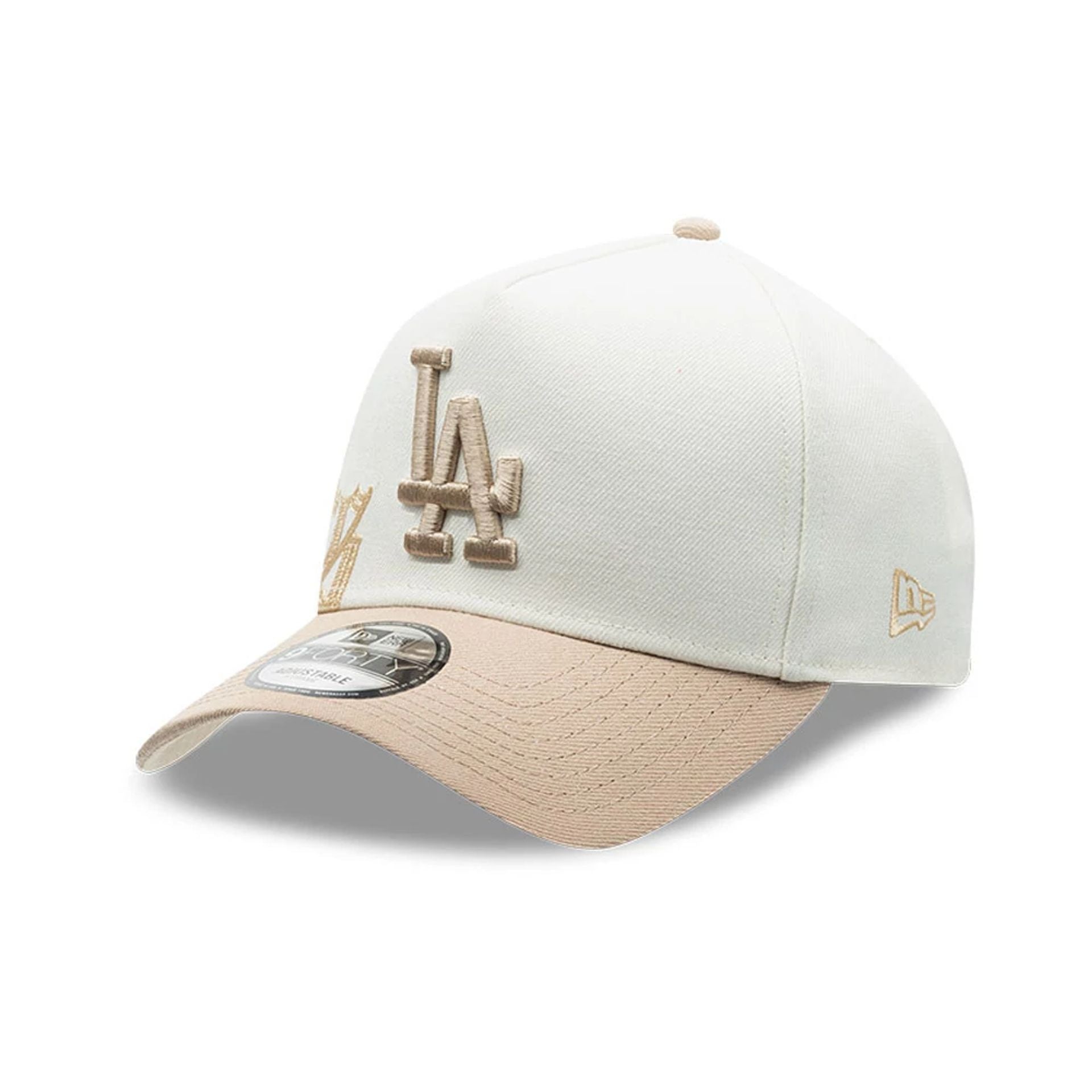 LA Dodgers MLB Gothic Script White 9FORTY A-Frame Cap