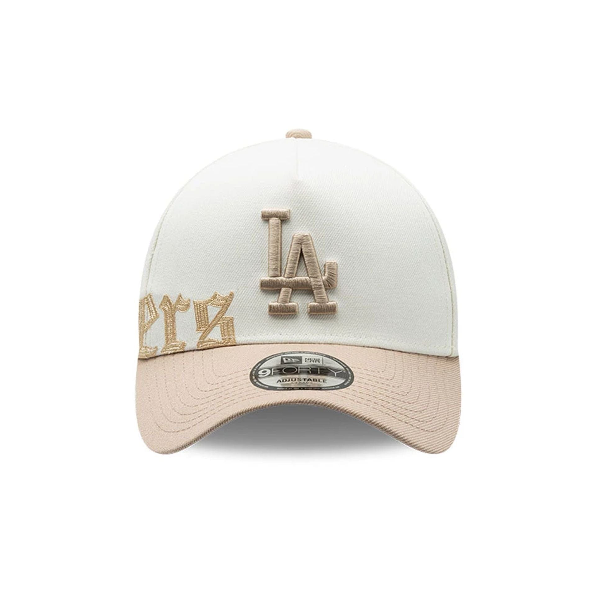 LA Dodgers MLB Gothic Script White 9FORTY A-Frame Cap