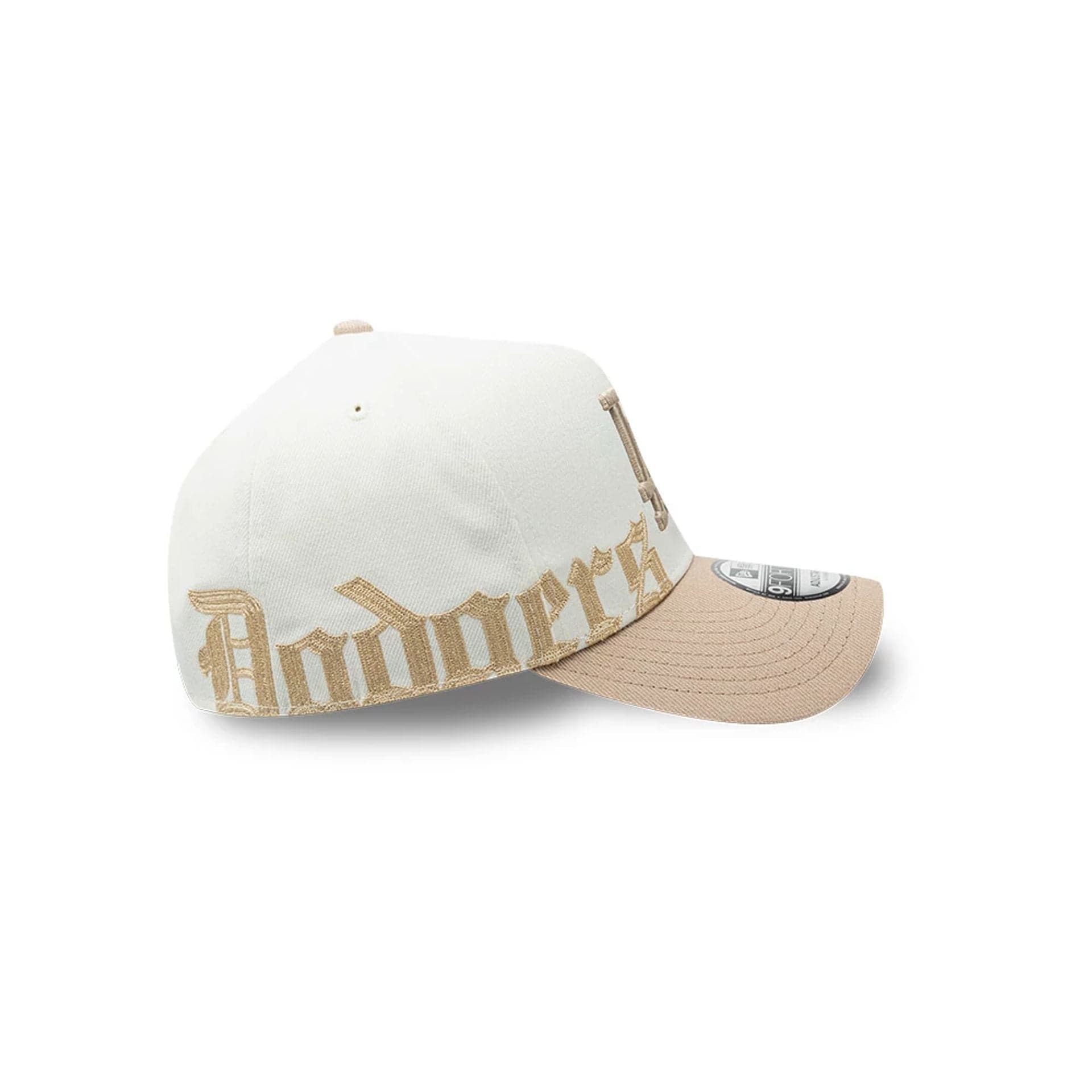 LA Dodgers MLB Gothic Script White 9FORTY A-Frame Cap