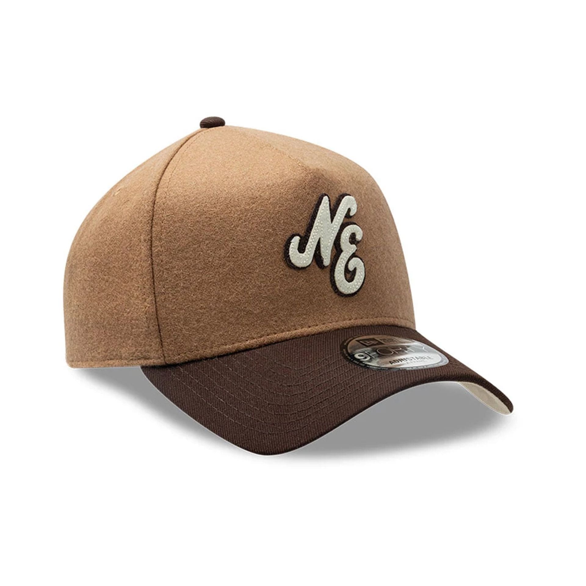 New Era Melton Wool Beige 9FORTY A-Frame Cap