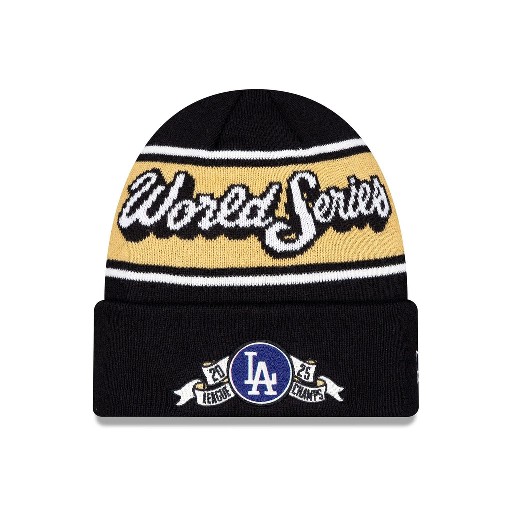 LA Dodgers MLB League Championship Series 2025 Black Cuff Knit Beanie Hat