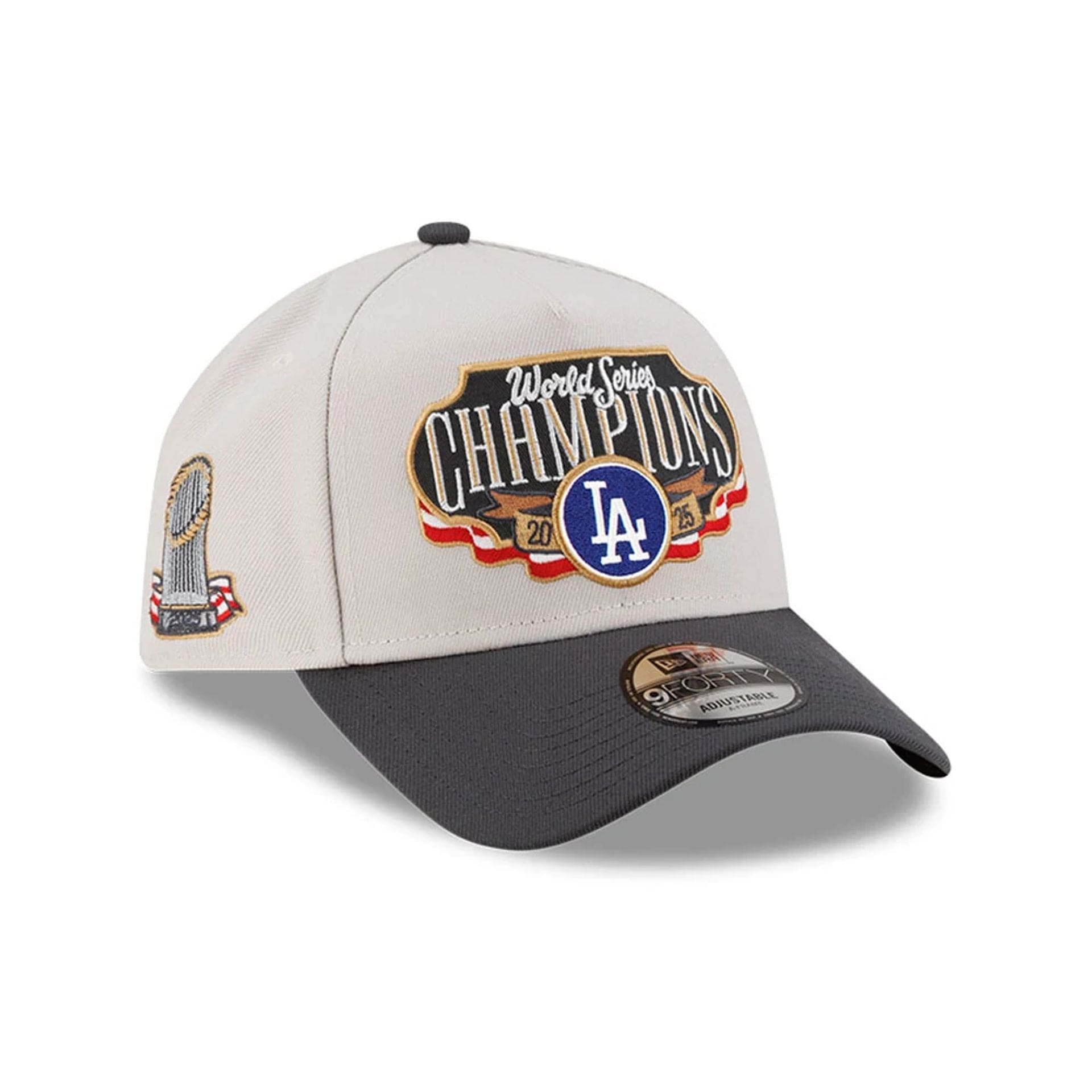 LA Dodgers MLB World Series Champions 2025 White 9FORTY A-Frame Cap