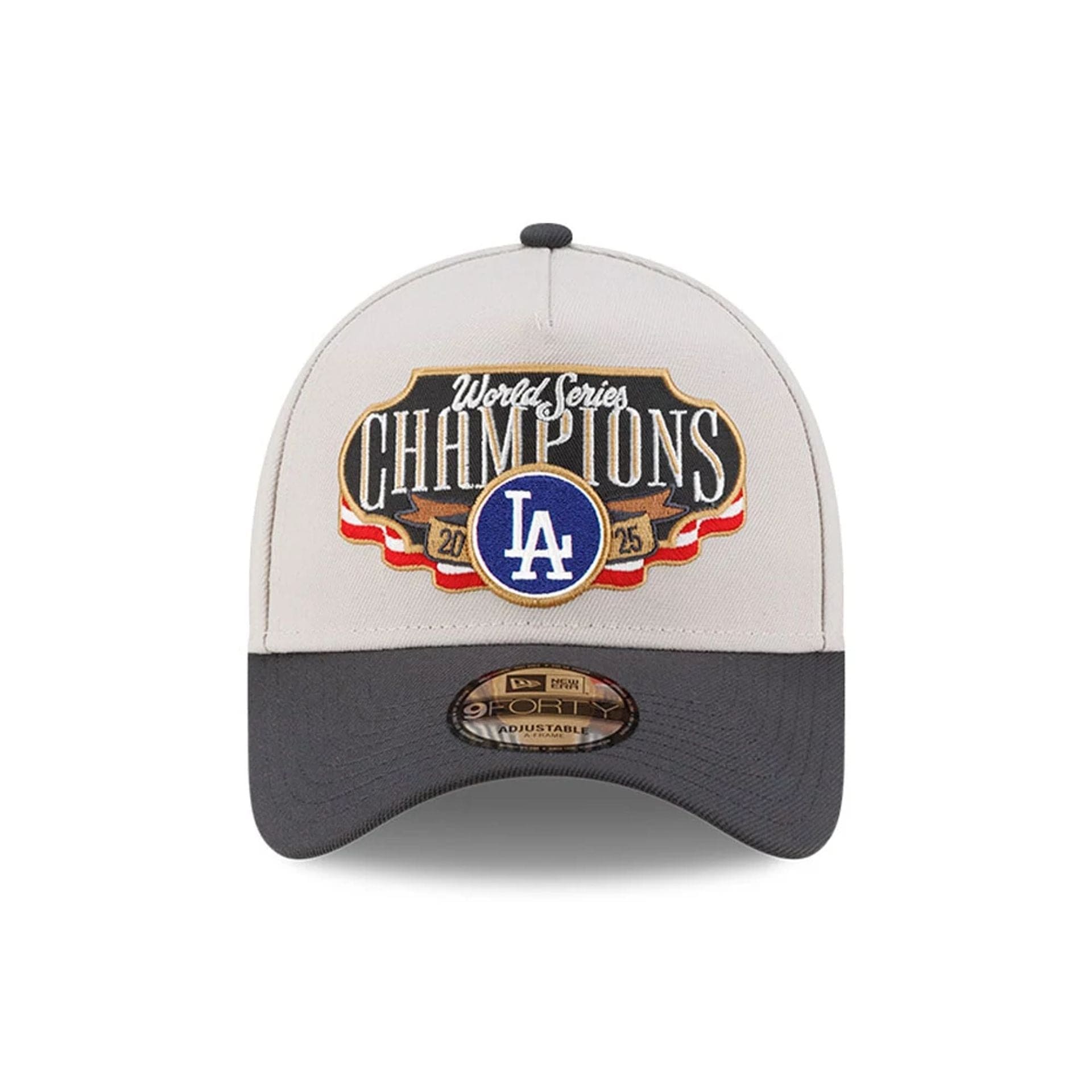 LA Dodgers MLB World Series Champions 2025 White 9FORTY A-Frame Cap