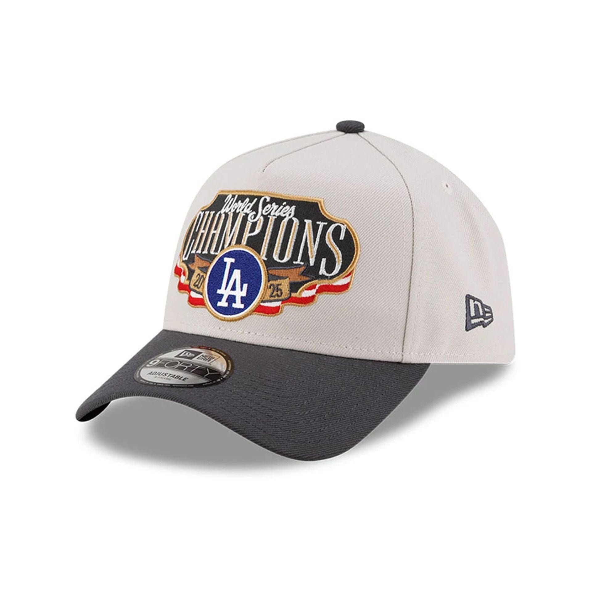 LA Dodgers MLB World Series Champions 2025 White 9FORTY A-Frame Cap