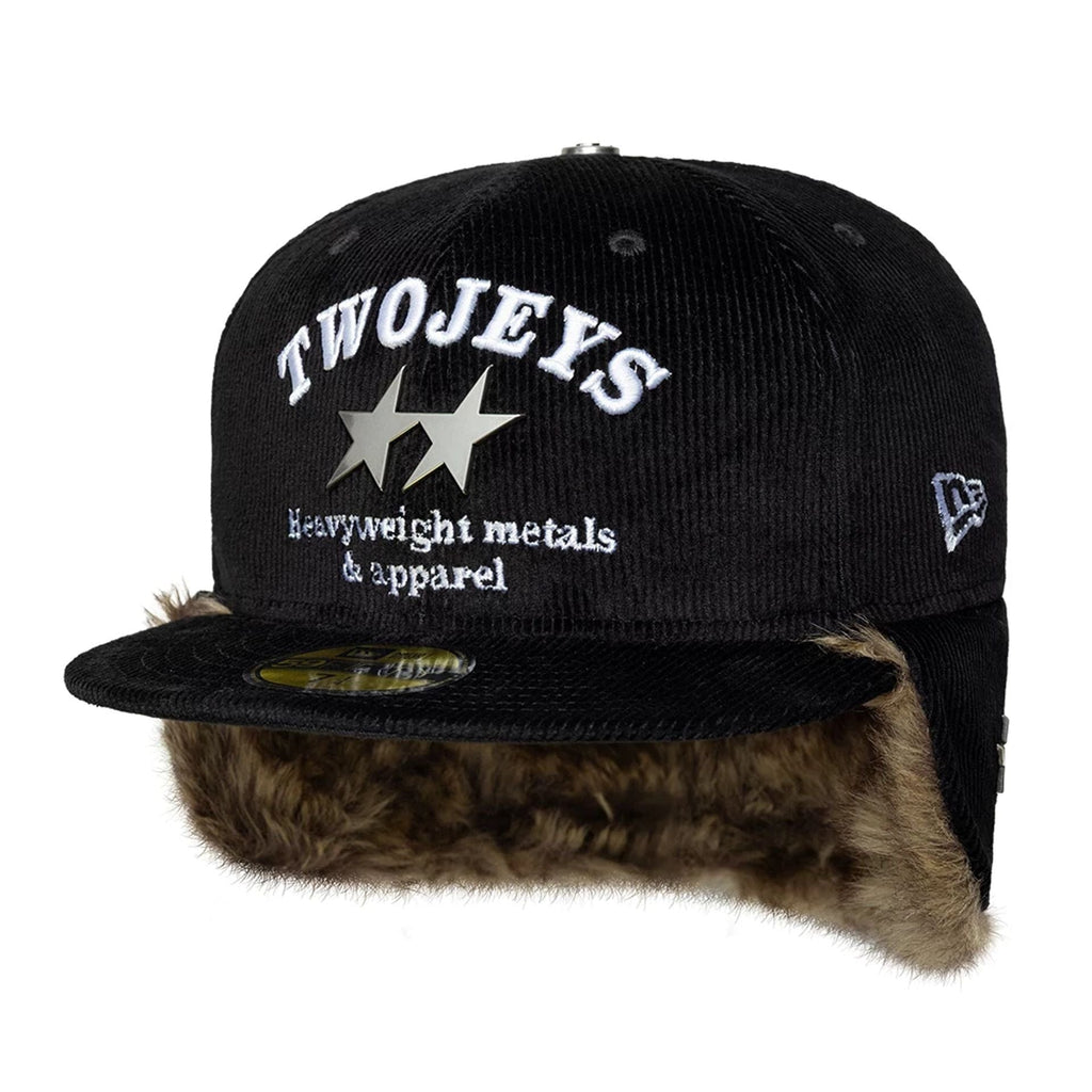 Casquette ajustée Twojeys X New Era Cord Black Downflap 59FIFTY