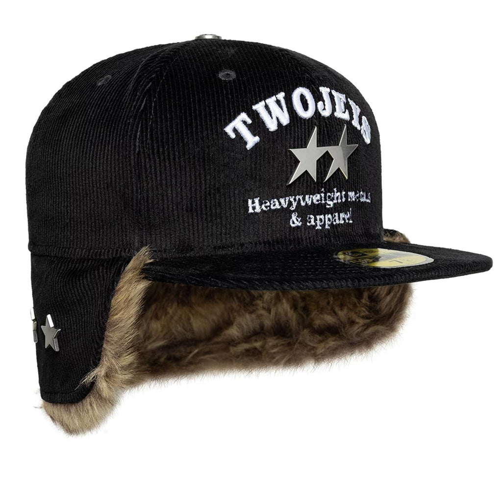Casquette ajustée Twojeys X New Era Cord Black Downflap 59FIFTY
