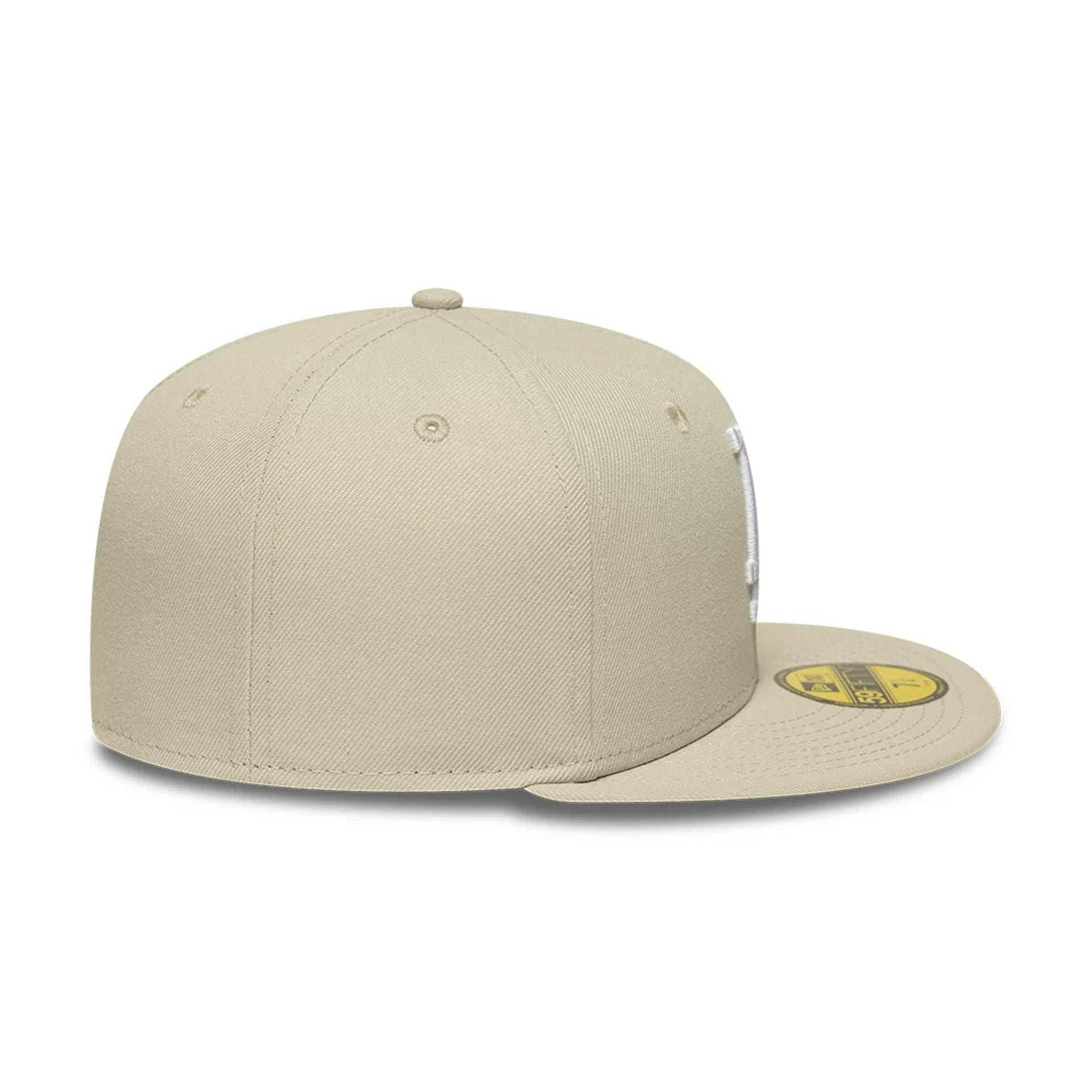 LA Dodgers MLB Beige 59FIFTY Fitted Cap