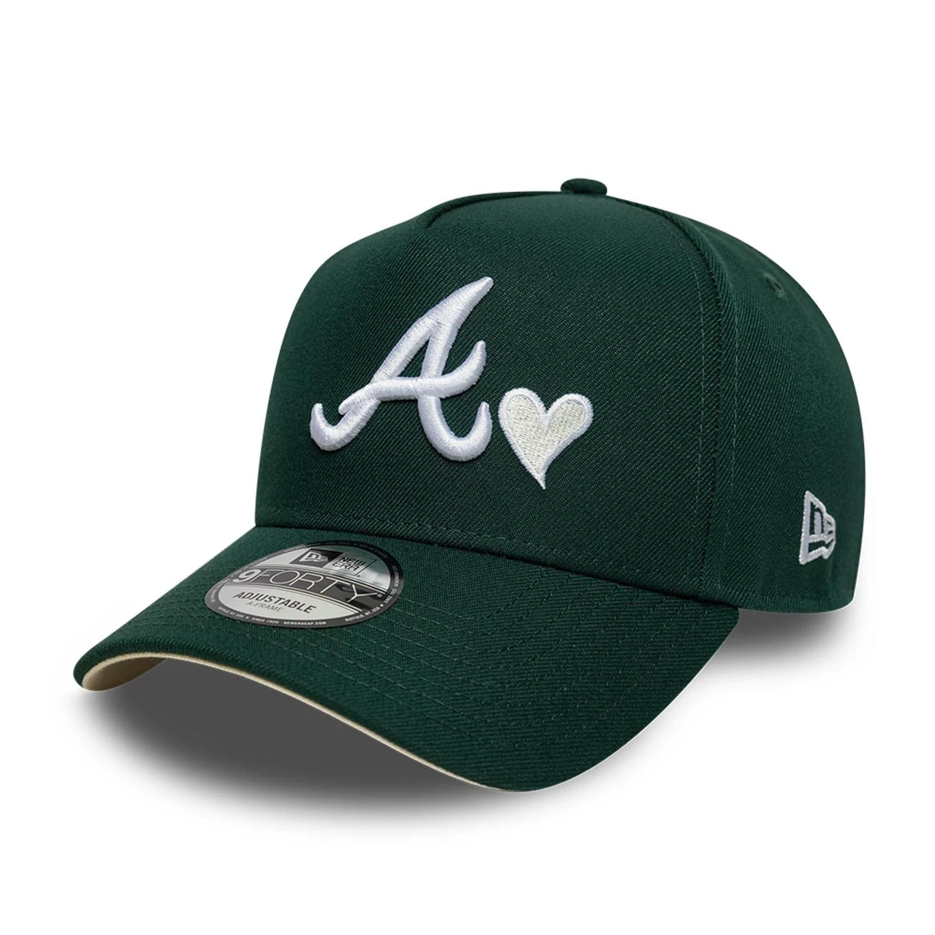 Atlanta Braves MLB Heart Dark Green 9FORTY A-Frame Adjustable Cap